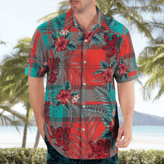 Clan Dunbar Ancient Tartan Scottish Lion Hawaiian Shirt YC81 Dunbar Ancient Tartan Tartan Hawaii Shirt   