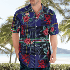 Clan Italian National Tartan Scottish Lion Hawaiian Shirt OQ64 Italian National Tartan Tartan Hawaii Shirt   