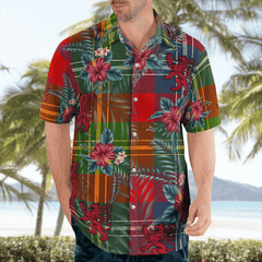 Clan Forrester Tartan Scottish Lion Hawaiian Shirt MG74 Forrester Tartan Tartan Hawaii Shirt   