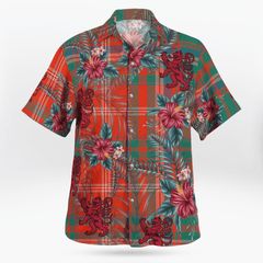 Clan MacDougall Ancient Tartan Scottish Lion Hawaiian Shirt DQ67 MacDougall Ancient Tartan Tartan Hawaii Shirt   