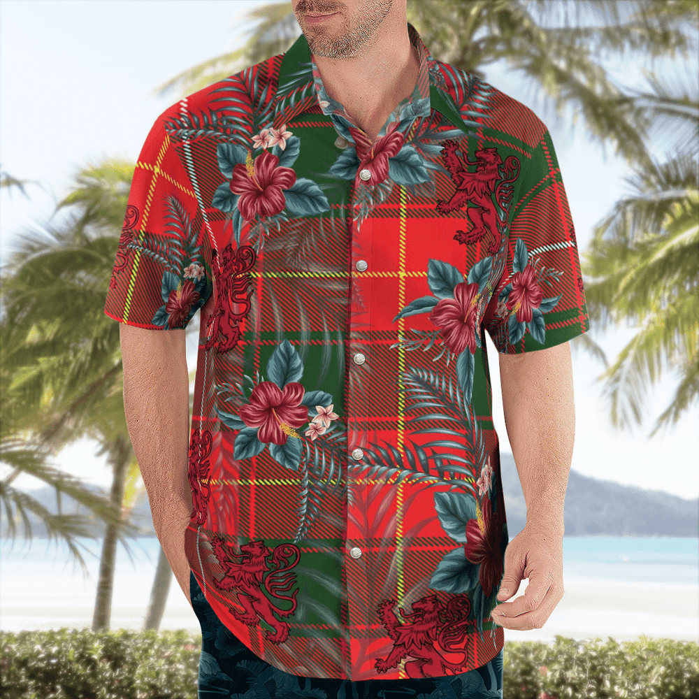 Clan MacFie Tartan Scottish Lion Hawaiian Shirt TT11 MacFie Tartan Tartan Hawaii Shirt   