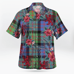 Clan MacDonald Ancient Tartan Scottish Lion Hawaiian Shirt HP88 MacDonald Ancient Tartan Tartan Hawaii Shirt   
