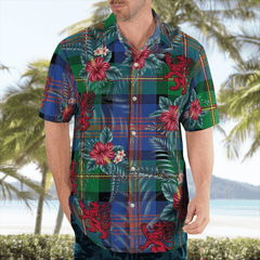 Clan Logan Ancient Tartan Scottish Lion Hawaiian Shirt OM71 Logan Ancient Tartan Tartan Hawaii Shirt   