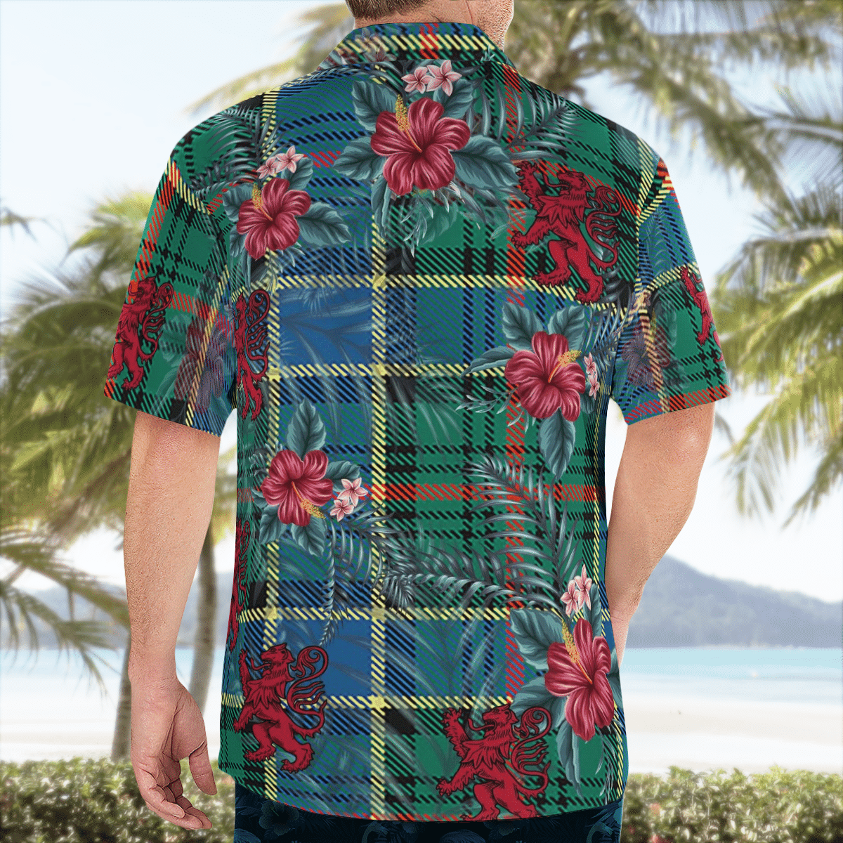 Clan Ogilvie Hunting Ancient Tartan Scottish Lion Hawaiian Shirt YN25 Ogilvie Hunting Ancient Tartan Tartan Hawaii Shirt   
