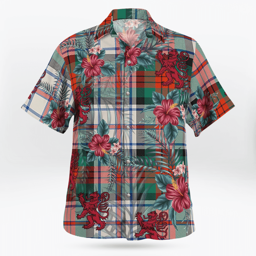 Clan MacDuff Dress Ancient Tartan Scottish Lion Hawaiian Shirt ZC91 MacDuff Dress Ancient Tartan Tartan Hawaii Shirt   