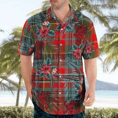 Clan MacPherson Weathered Tartan Scottish Lion Hawaiian Shirt AB36 MacPherson Weathered Tartan Tartan Hawaii Shirt   
