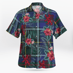 Clan MacInnes Modern Tartan Scottish Lion Hawaiian Shirt VY52 MacInnes Modern Tartan Tartan Hawaii Shirt   