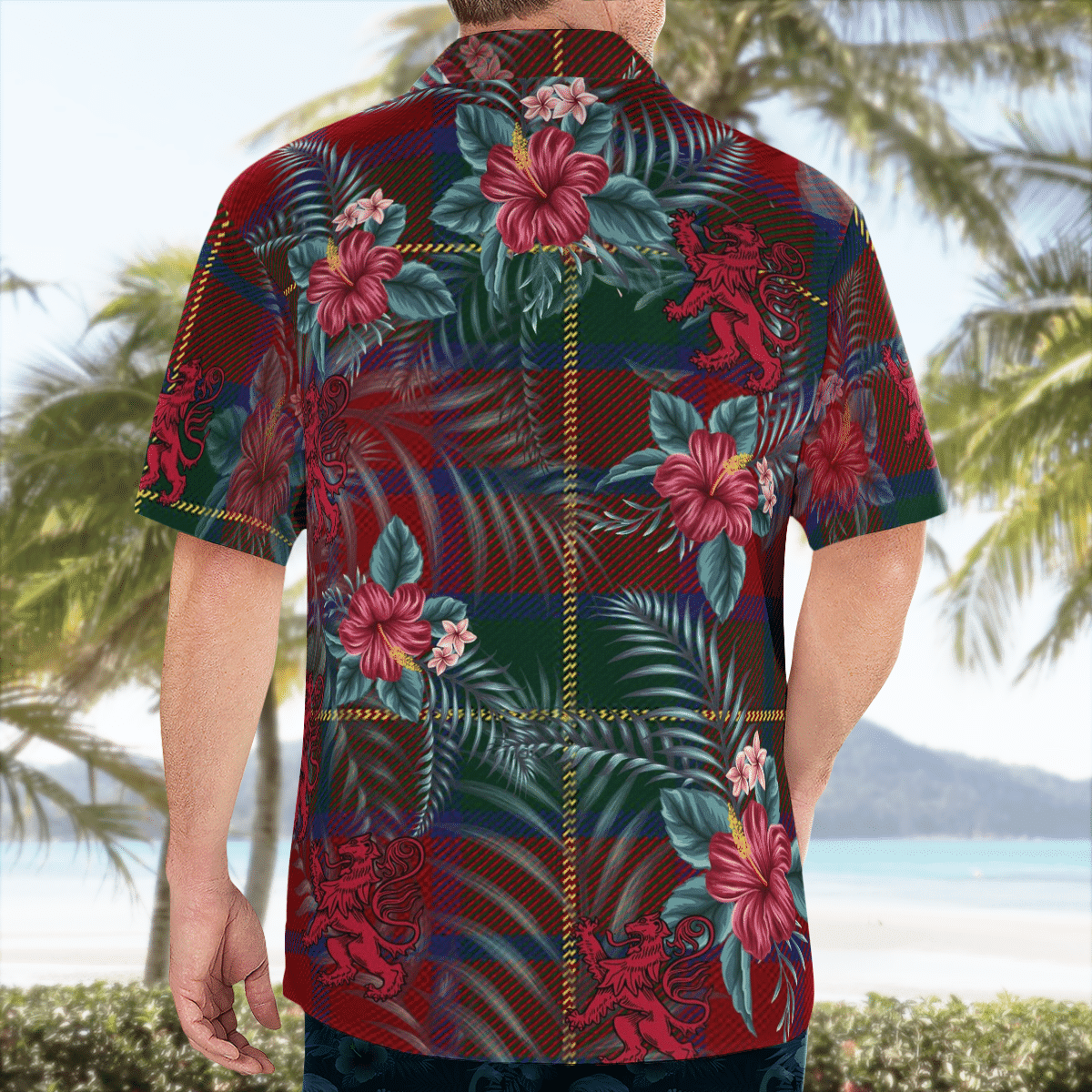Clan McCarthy Tartan Scottish Lion Hawaiian Shirt OC38 McCarthy Tartan Tartan Hawaii Shirt   