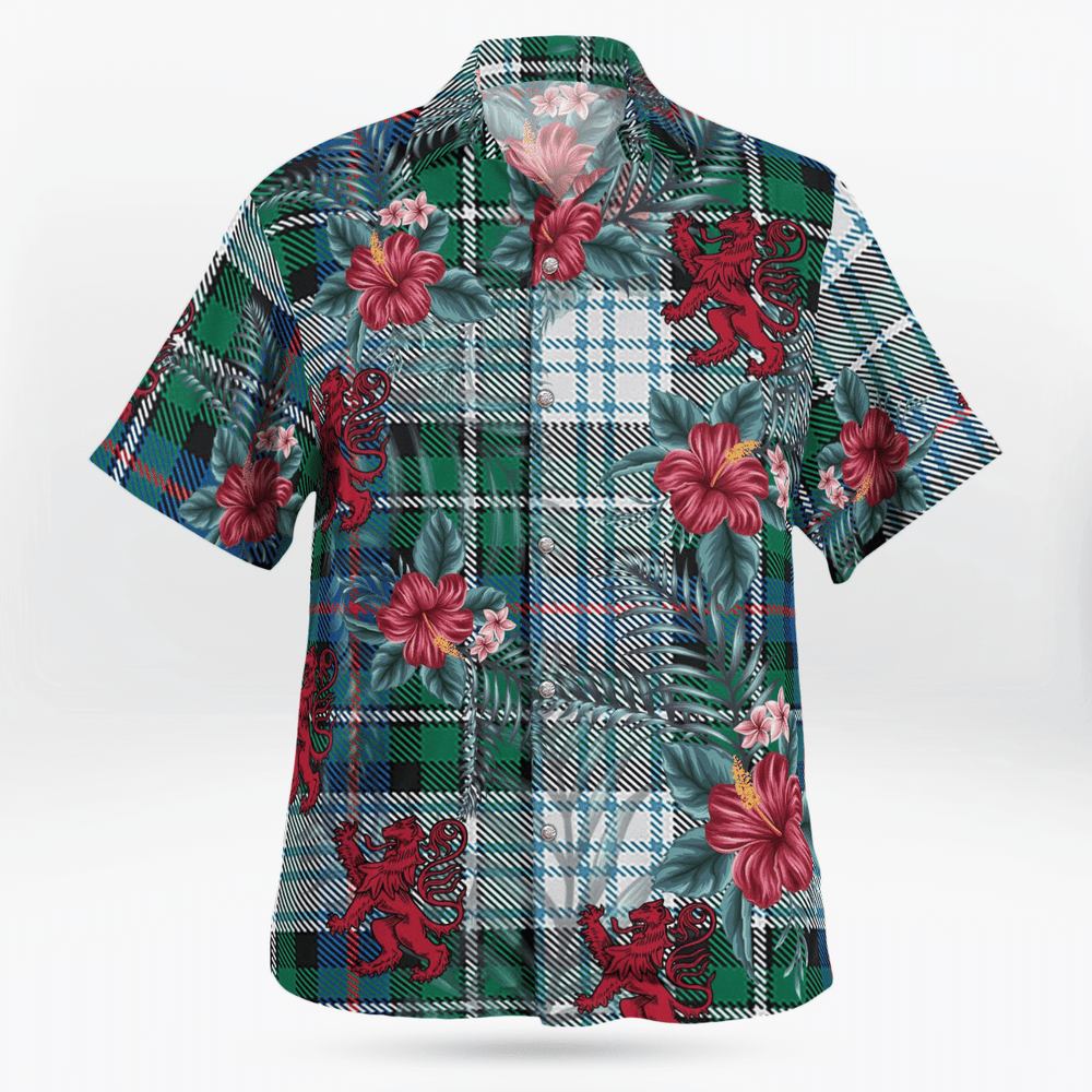 Clan MacKenzie Dress Ancient Tartan Scottish Lion Hawaiian Shirt TU10 MacKenzie Dress Ancient Tartan Tartan Hawaii Shirt   