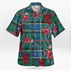 Clan Ogilvie Hunting Ancient Tartan Scottish Lion Hawaiian Shirt YN25 Ogilvie Hunting Ancient Tartan Tartan Hawaii Shirt   