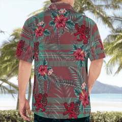 Clan MacGregor Hunting Ancient Tartan Scottish Lion Hawaiian Shirt SB26 MacGregor Hunting Ancient Tartan Tartan Hawaii Shirt   