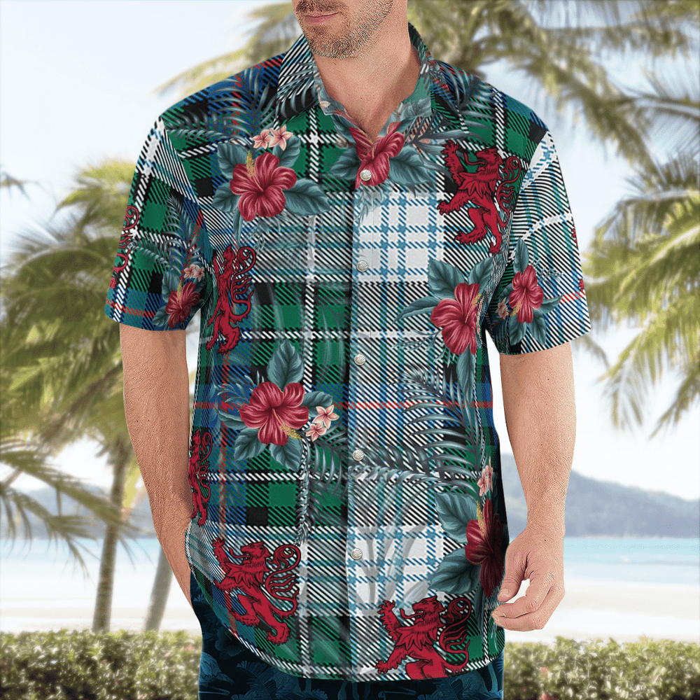 Clan MacKenzie Dress Ancient Tartan Scottish Lion Hawaiian Shirt TU10 MacKenzie Dress Ancient Tartan Tartan Hawaii Shirt   