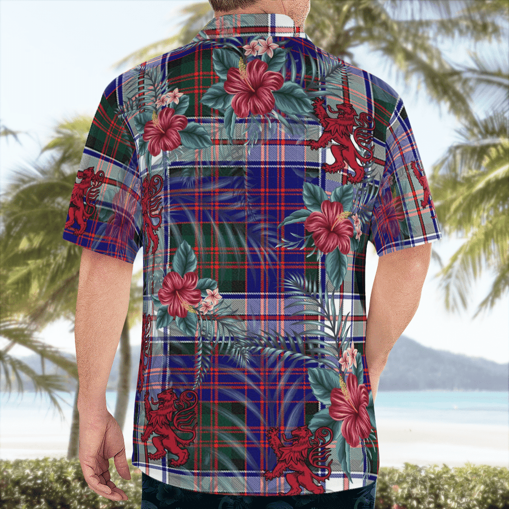 Clan MacDonald Dress Modern Tartan Scottish Lion Hawaiian Shirt AR25 MacDonald Dress Modern Tartan Tartan Hawaii Shirt   