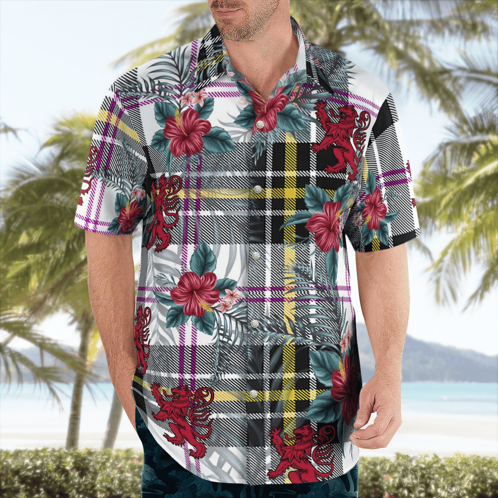 Clan MacPherson Dress Modern Tartan Scottish Lion Hawaiian Shirt BP99 MacPherson Dress Modern Tartan Tartan Hawaii Shirt   