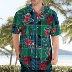 Clan Graham of Menteith Ancient Tartan Scottish Lion Hawaiian Shirt BF83 Graham of Menteith Ancient Tartan Tartan Hawaii Shirt   
