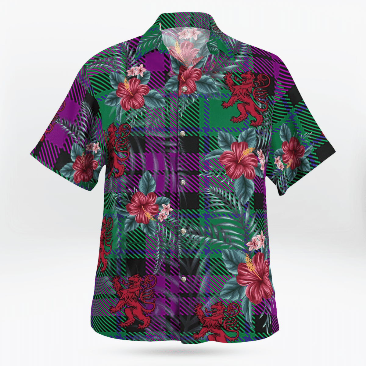 Clan MacArthur – Milton Tartan Scottish Lion Hawaiian Shirt BO64 MacArthur – Milton Tartan Tartan Hawaii Shirt   