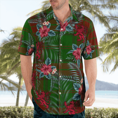 Clan Maxwell Hunting Tartan Scottish Lion Hawaiian Shirt AE25 Maxwell Hunting Tartan Tartan Hawaii Shirt   