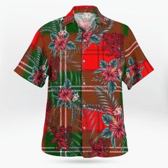 Clan Lennox Modern Tartan Scottish Lion Hawaiian Shirt MV88 Lennox Modern Tartan Tartan Hawaii Shirt   