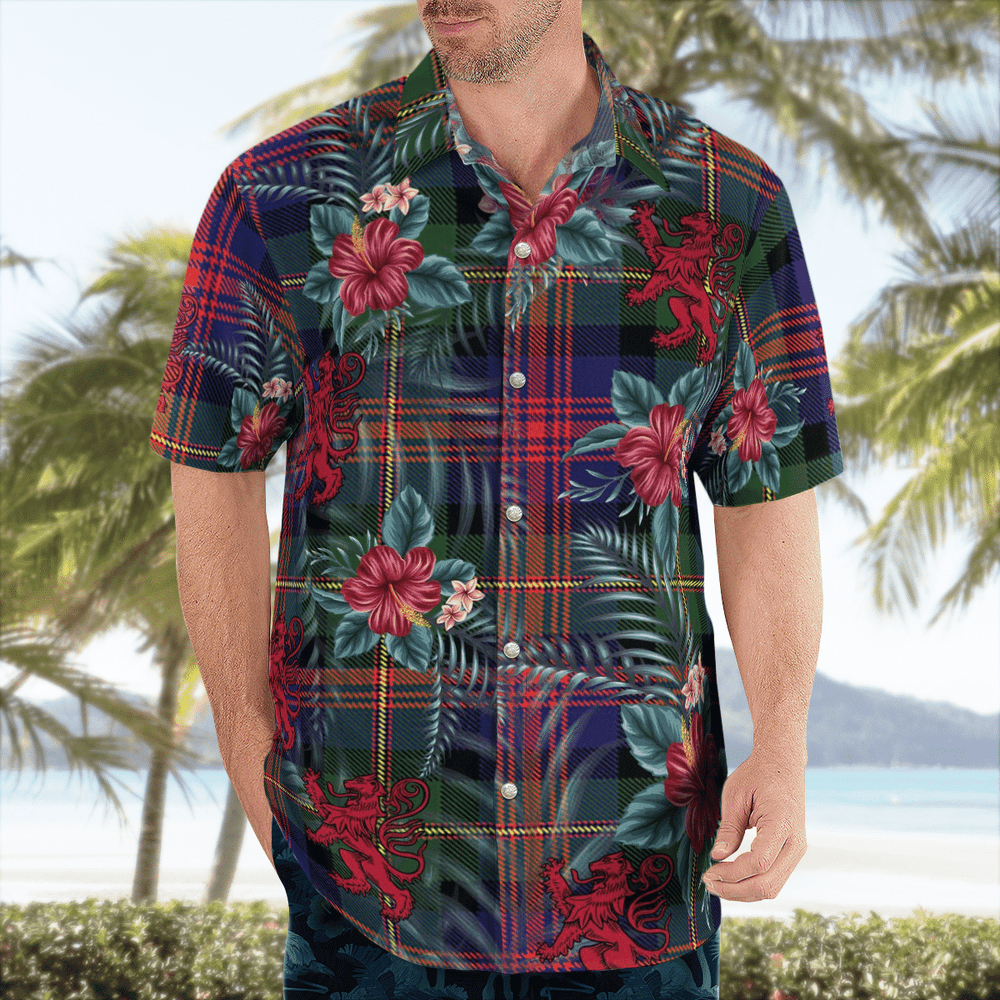 Clan MacLennan Tartan Scottish Lion Hawaiian Shirt SL33 MacLennan Tartan Tartan Hawaii Shirt   