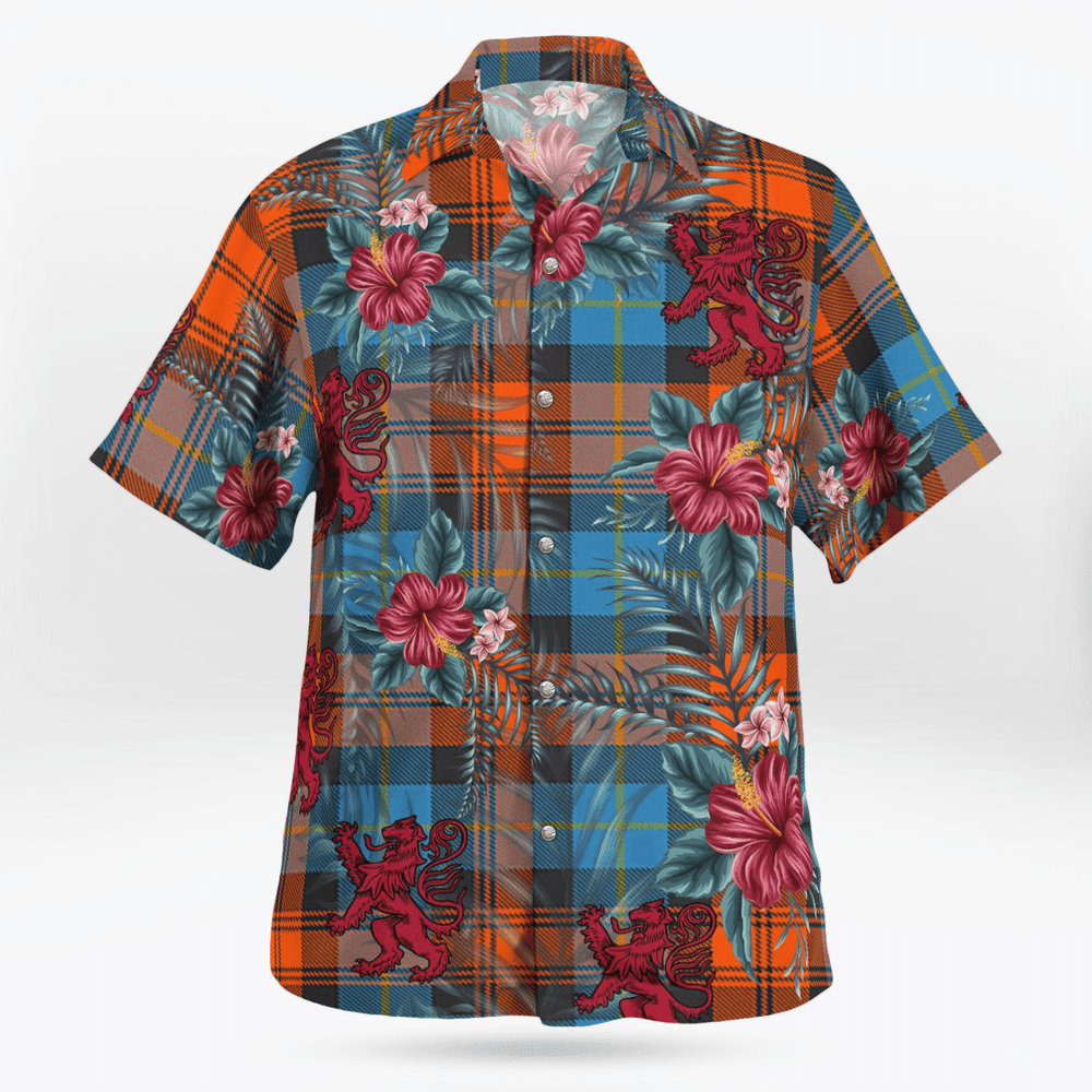 Clan MacLachlan Ancient Tartan Scottish Lion Hawaiian Shirt GD91 MacLachlan Ancient Tartan Tartan Hawaii Shirt   