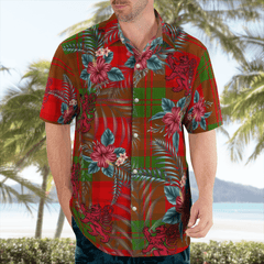 Clan Dewar Tartan Scottish Lion Hawaiian Shirt IC80 Dewar Tartan Tartan Hawaii Shirt   