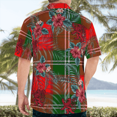 Clan Lennox Modern Tartan Scottish Lion Hawaiian Shirt MV88 Lennox Modern Tartan Tartan Hawaii Shirt   