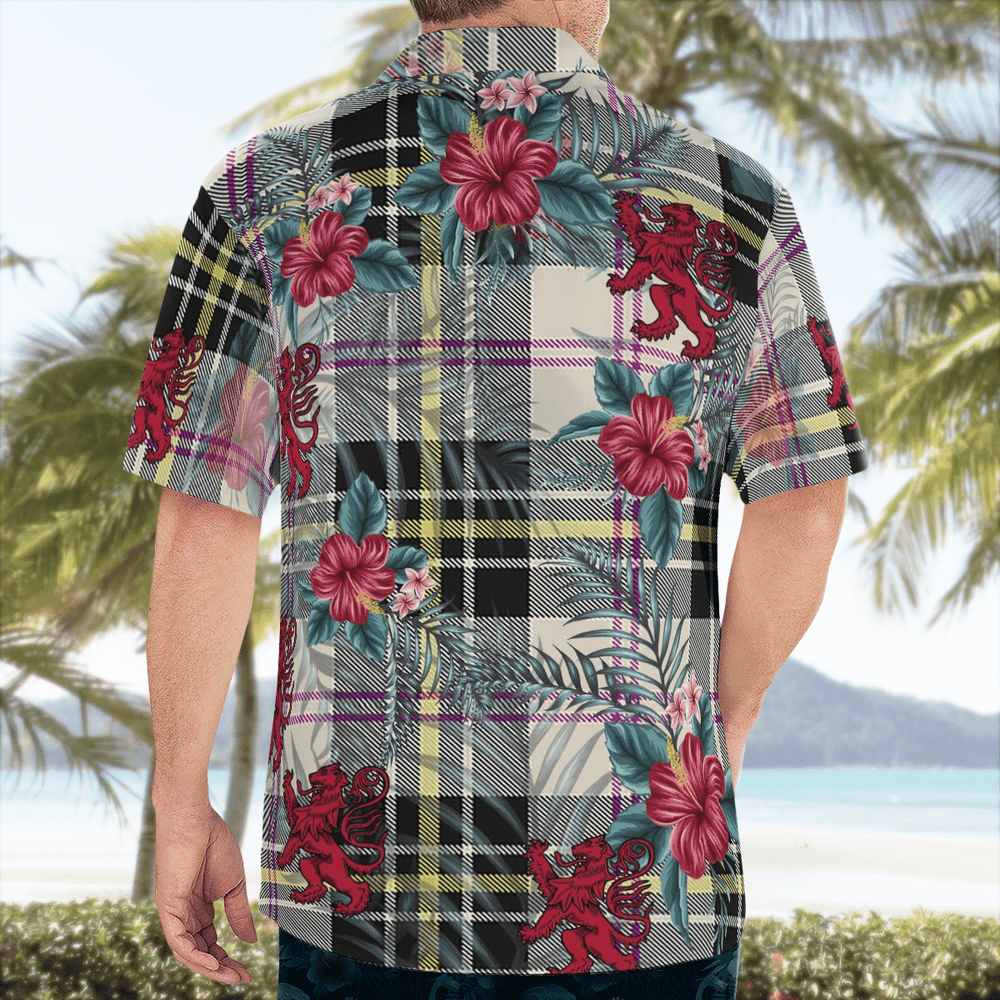 Clan MacPherson Dress Ancient Tartan Scottish Lion Hawaiian Shirt GY62 MacPherson Dress Ancient Tartan Tartan Hawaii Shirt   