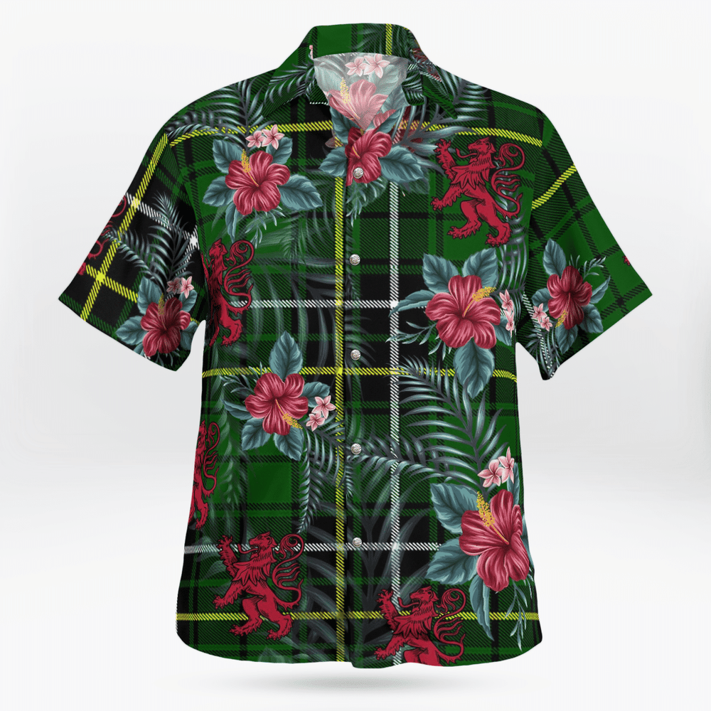 Clan MacAlpin Modern Tartan Scottish Lion Hawaiian Shirt QG43 MacAlpin Modern Tartan Tartan Hawaii Shirt   