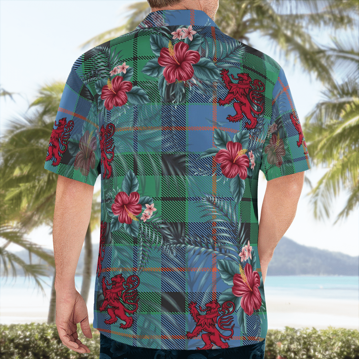 Clan Morrison Ancient Tartan Scottish Lion Hawaiian Shirt YA98 Morrison Ancient Tartan Tartan Hawaii Shirt   
