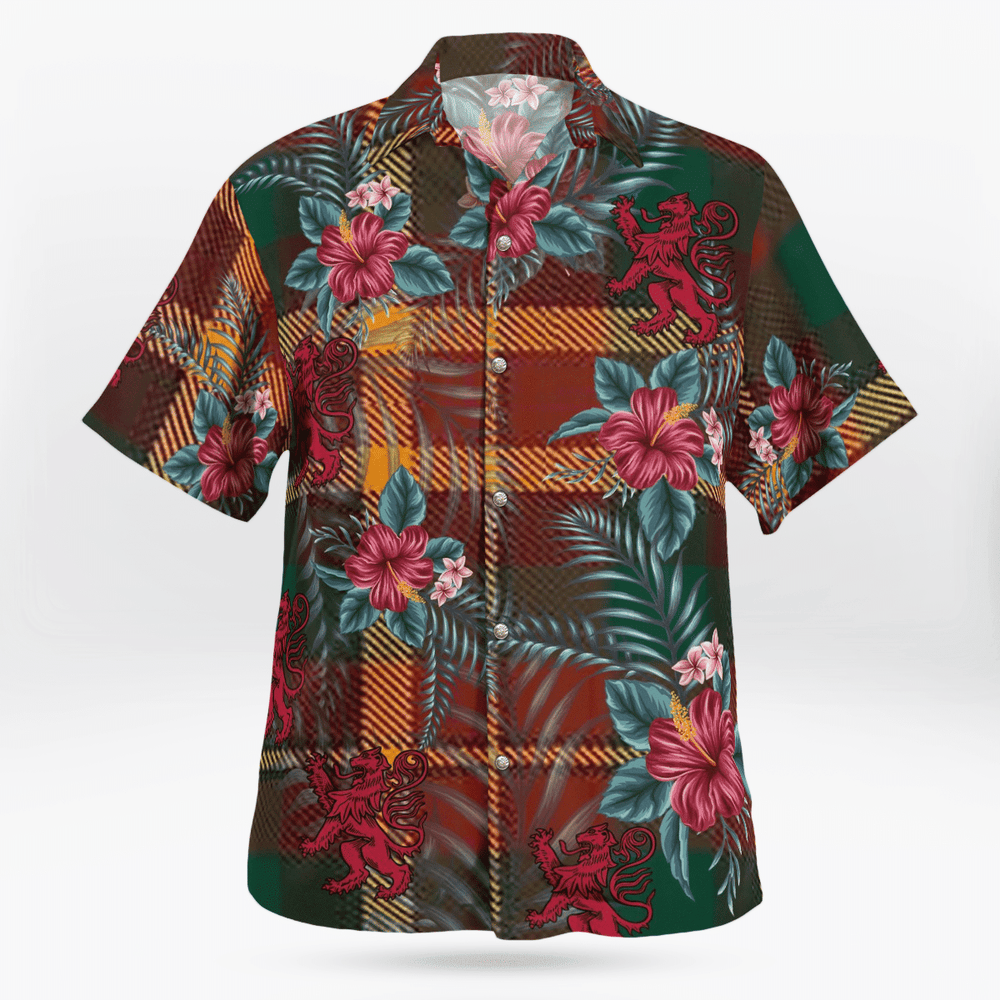Clan McNally Tartan Scottish Lion Hawaiian Shirt ML13 McNally Tartan Tartan Hawaii Shirt   