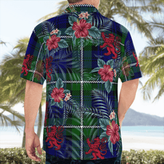 Clan Meldrum Forbes Tartan Scottish Lion Hawaiian Shirt ID19 Meldrum Forbes Tartan Tartan Hawaii Shirt   