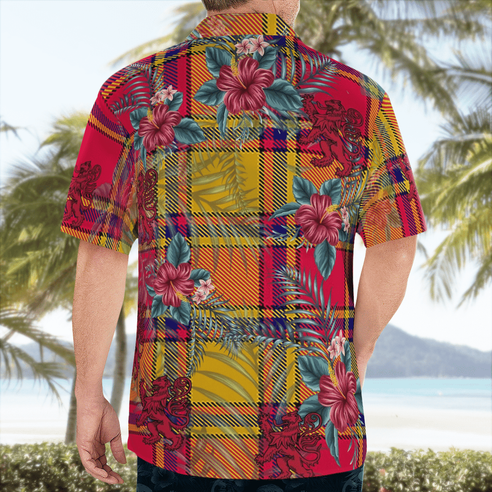 Clan Scrymgeour Tartan Scottish Lion Hawaiian Shirt SW47 Scrymgeour Tartan Tartan Hawaii Shirt   