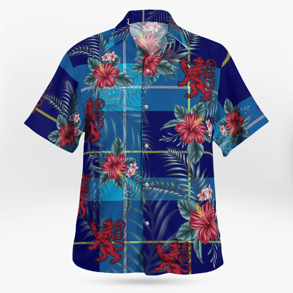 Clan McKerrell Tartan Scottish Lion Hawaiian Shirt RU93 McKerrell Tartan Tartan Hawaii Shirt   