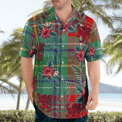 Clan Muirhead Tartan Scottish Lion Hawaiian Shirt FW24 Muirhead Tartan Tartan Hawaii Shirt   