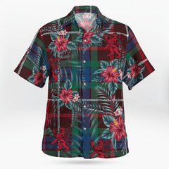 Clan Fraser Hunting Ancient Tartan Scottish Lion Hawaiian Shirt GY65 Fraser Hunting Ancient Tartan Tartan Hawaii Shirt   