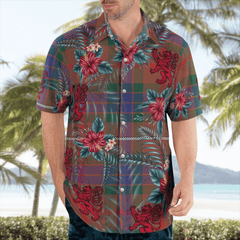 Clan Fraser Hunting Modern Tartan Scottish Lion Hawaiian Shirt PF44 Fraser Hunting Modern Tartan Tartan Hawaii Shirt   