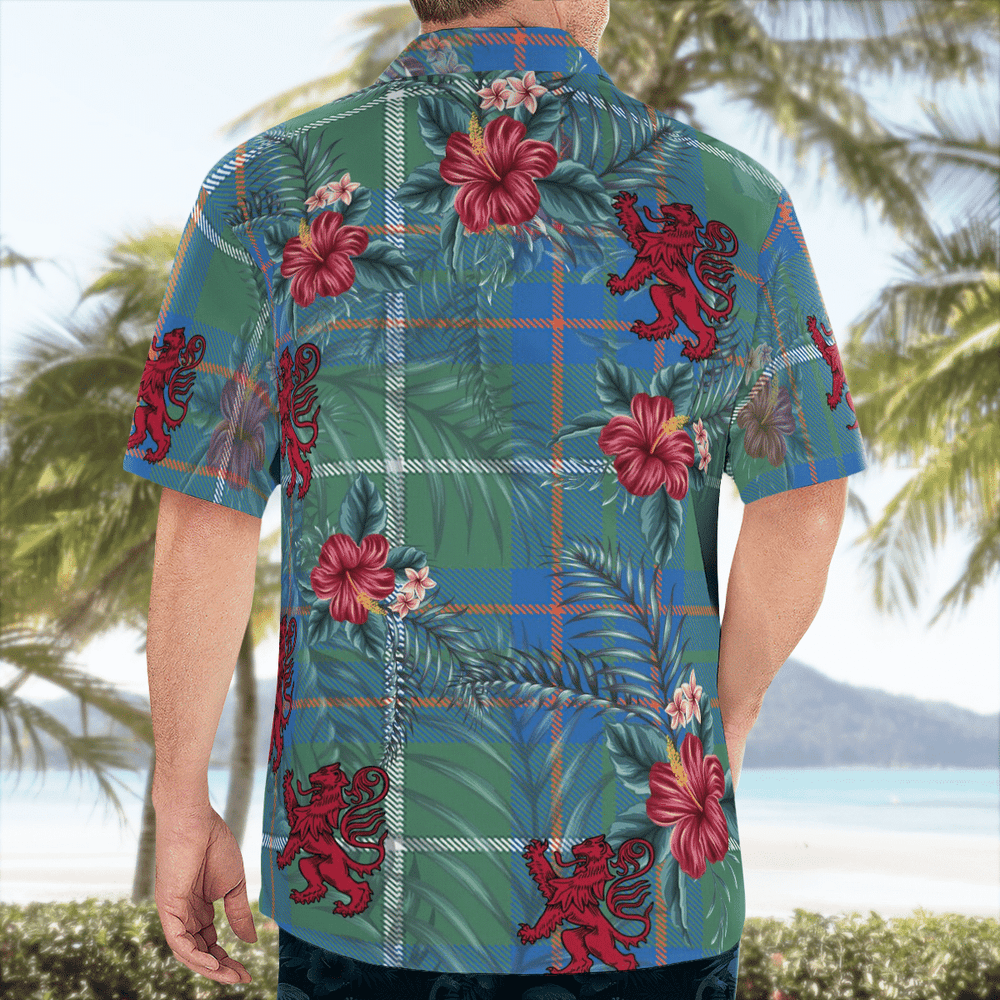 Clan MacIntyre Hunting Ancient Tartan Scottish Lion Hawaiian Shirt LY15 MacIntyre Hunting Ancient Tartan Tartan Hawaii Shirt   