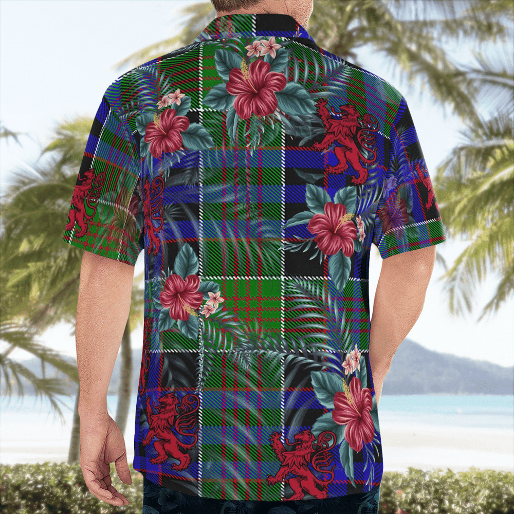 Clan Newman Tartan Scottish Lion Hawaiian Shirt YF57 Newman Tartan Tartan Hawaii Shirt   