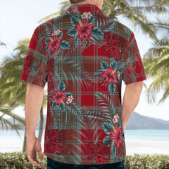 Clan Lindsay Weathered Tartan Scottish Lion Hawaiian Shirt JF33 Lindsay Weathered Tartan Tartan Hawaii Shirt   