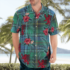 Clan MacInnes Ancient Tartan Scottish Lion Hawaiian Shirt VW91 MacInnes Ancient Tartan Tartan Hawaii Shirt   