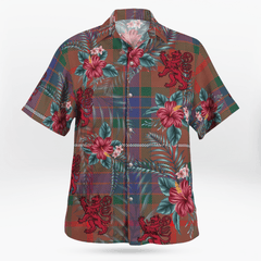 Clan Fraser Hunting Modern Tartan Scottish Lion Hawaiian Shirt PF44 Fraser Hunting Modern Tartan Tartan Hawaii Shirt   
