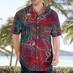 Clan Lindsay Modern Tartan Scottish Lion Hawaiian Shirt HO73 Lindsay Modern Tartan Tartan Hawaii Shirt   