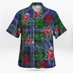 Clan Robertson Hunting Modern Tartan Scottish Lion Hawaiian Shirt XA19 Robertson Hunting Modern Tartan Tartan Hawaii Shirt   