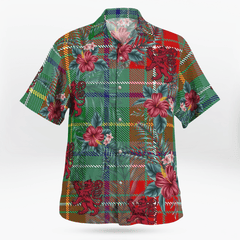 Clan Muirhead Tartan Scottish Lion Hawaiian Shirt FW24 Muirhead Tartan Tartan Hawaii Shirt   