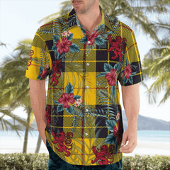 Clan MacLeod of Lewis Ancient Tartan Scottish Lion Hawaiian Shirt JW82 MacLeod of Lewis Ancient Tartan Tartan Hawaii Shirt   
