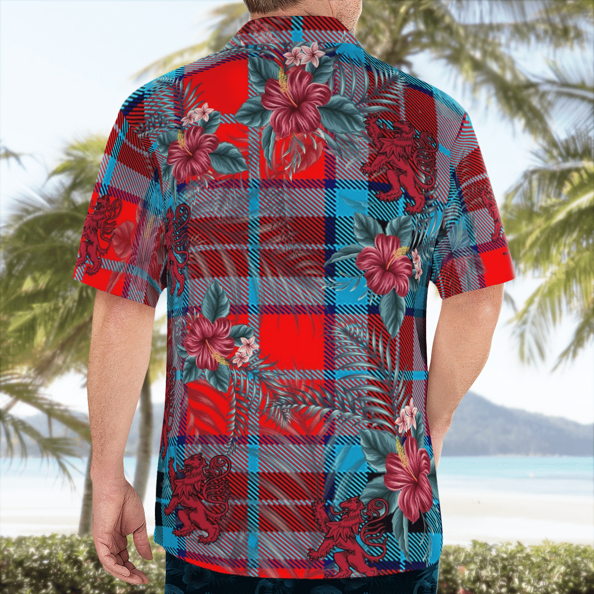 Clan MacTavish Modern Tartan Scottish Lion Hawaiian Shirt PV18 MacTavish Modern Tartan Tartan Hawaii Shirt   