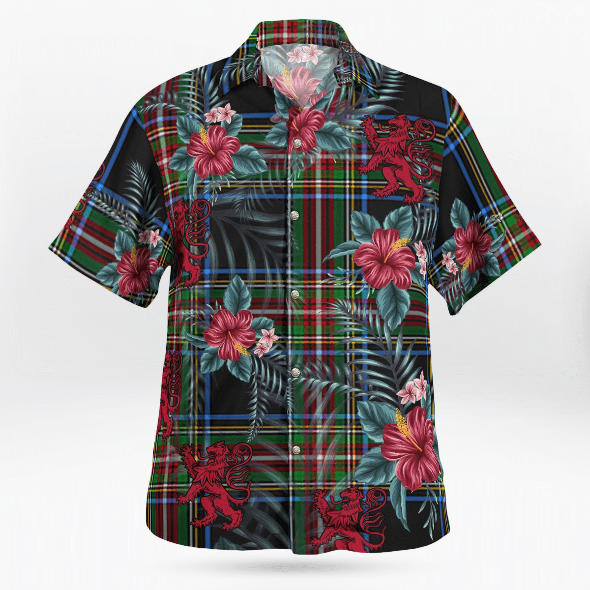 Clan Lyle Tartan Scottish Lion Hawaiian Shirt DL97 Lyle Tartan Tartan Hawaii Shirt   