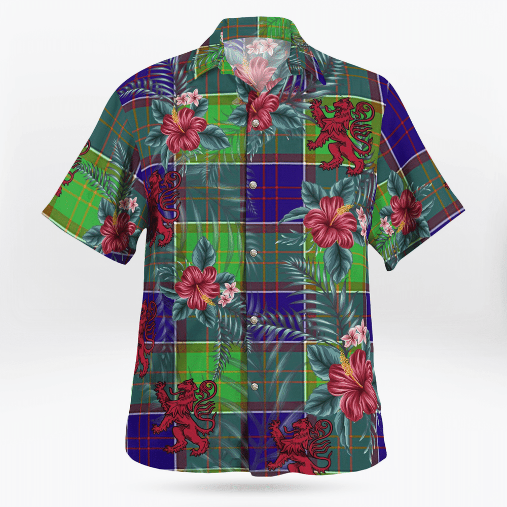 Clan Dalrymple Tartan Scottish Lion Hawaiian Shirt LM45 Dalrymple Tartan Tartan Hawaii Shirt   