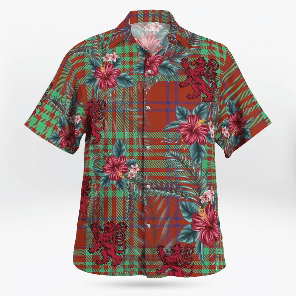 Clan MacGillivray Hunting Ancient Tartan Scottish Lion Hawaiian Shirt WE82 MacGillivray Hunting Ancient Tartan Tartan Hawaii Shirt   