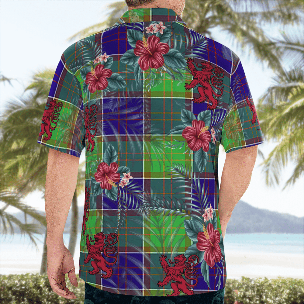 Clan Dalrymple Tartan Scottish Lion Hawaiian Shirt LM45 Dalrymple Tartan Tartan Hawaii Shirt   